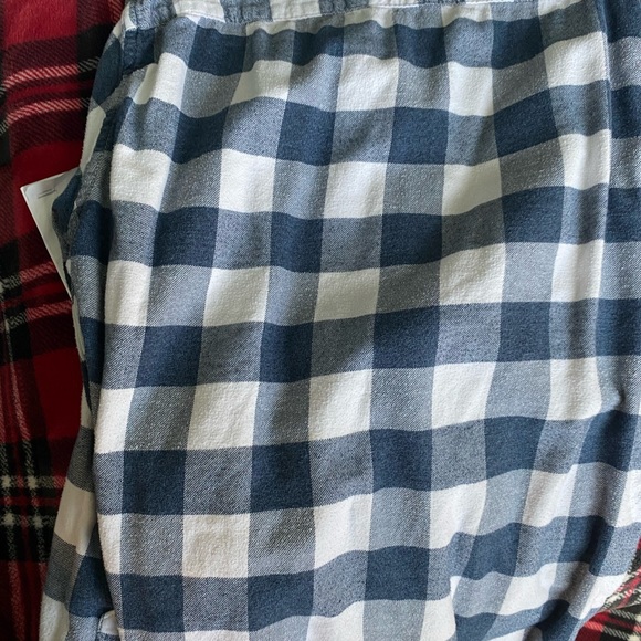 Blue  Plaid long button up shirt small - Picture 2 of 3